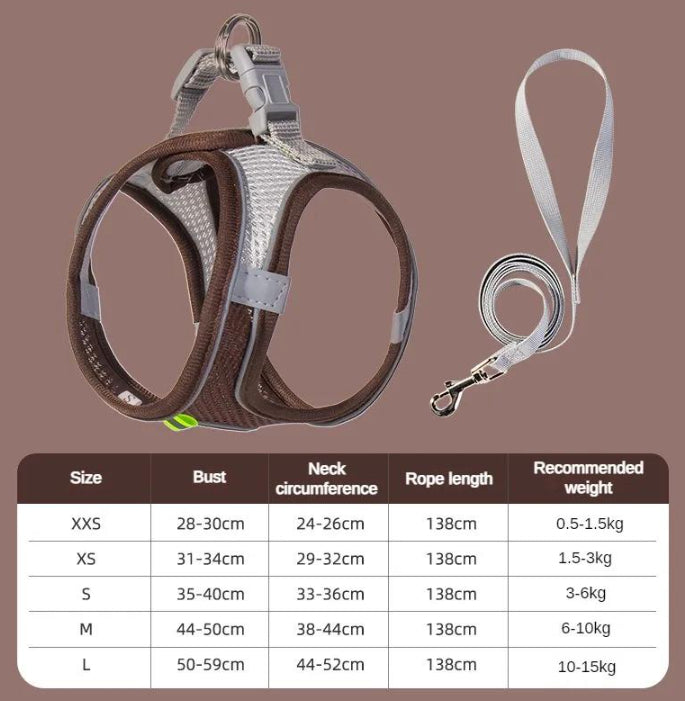 Hand Holding Rope Pet Dog Breast Strap Summer Breathable