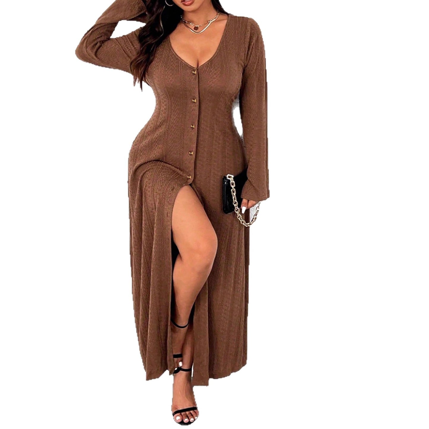 Women's Fashionable Slim-fit Versatile Long-sleeve Dress