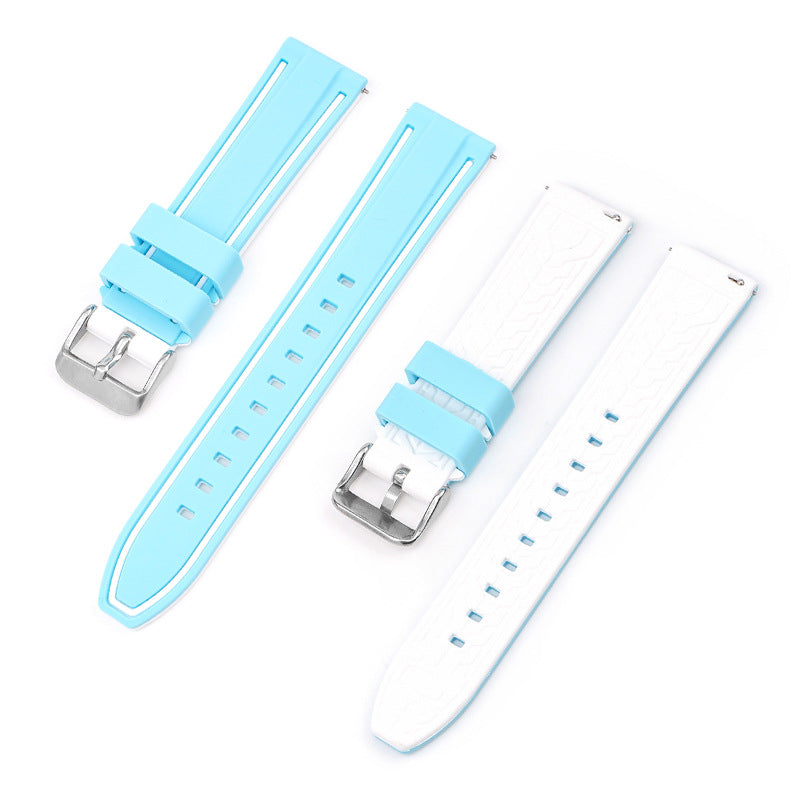 match 20mm Mercury Moon Two-color Silicone Strap