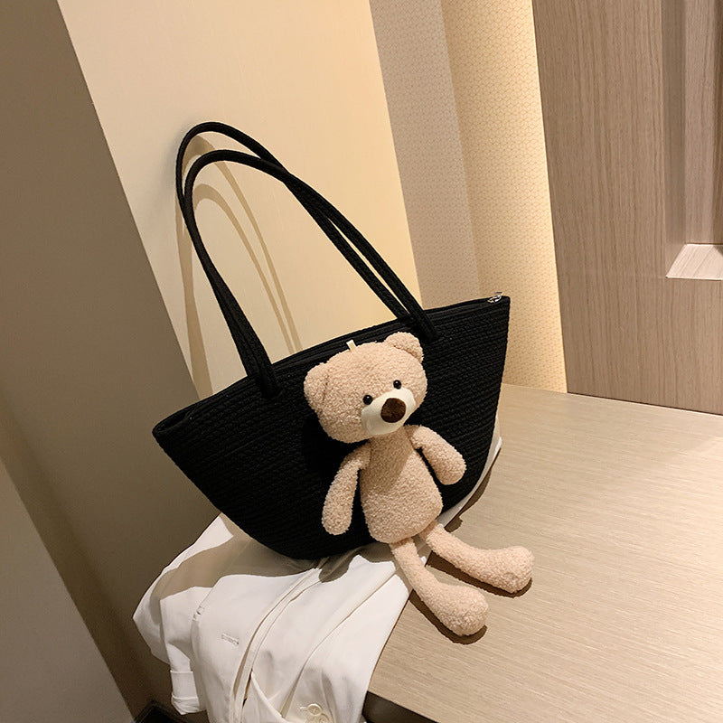 Woven Bag Large Capacity Cute Cotton And Linen