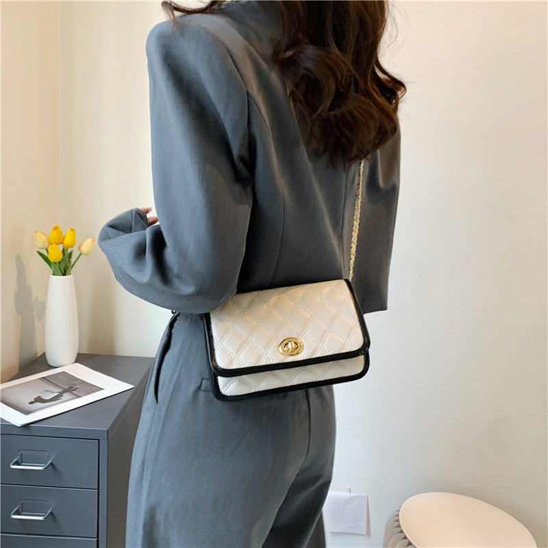 Women's Fashionable And Versatile Texture Shoulder Small Square Bag