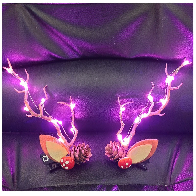 New Luminous Deer Horn Hair Band Christmas Headwear