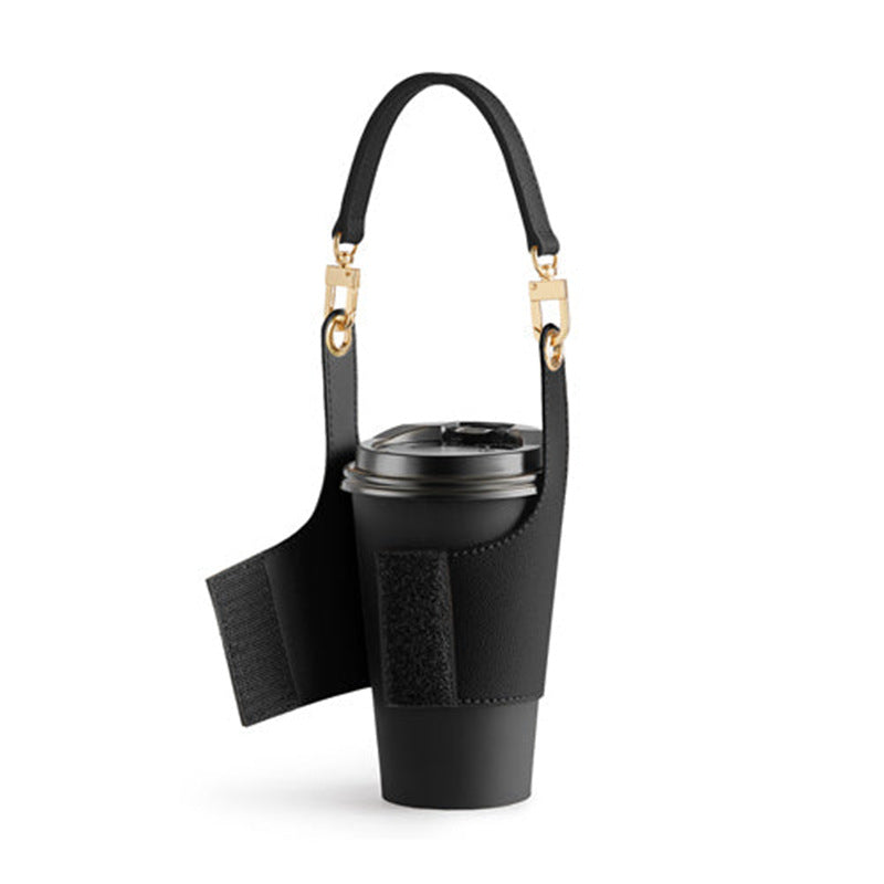 Leather Portable Cup Cover Portable Milky Tea Cup Heat Insulation Insulation Hot Bag