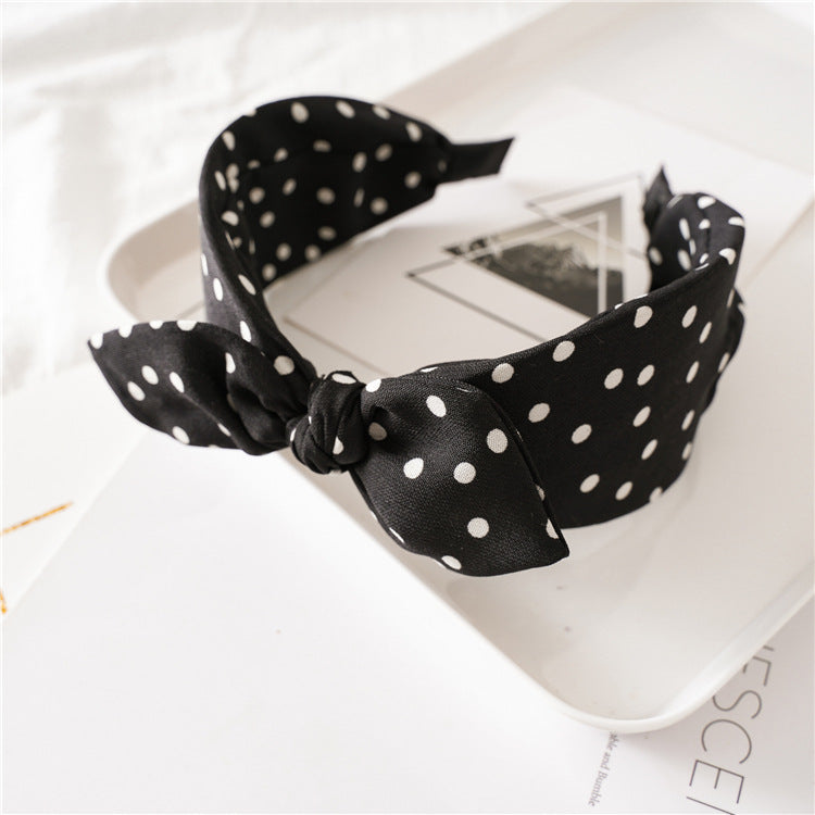 New Cross-knotted Wide Version Crimped Chain Headband