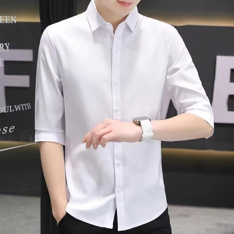 Slim-fit Half-sleeve Shirt For Men