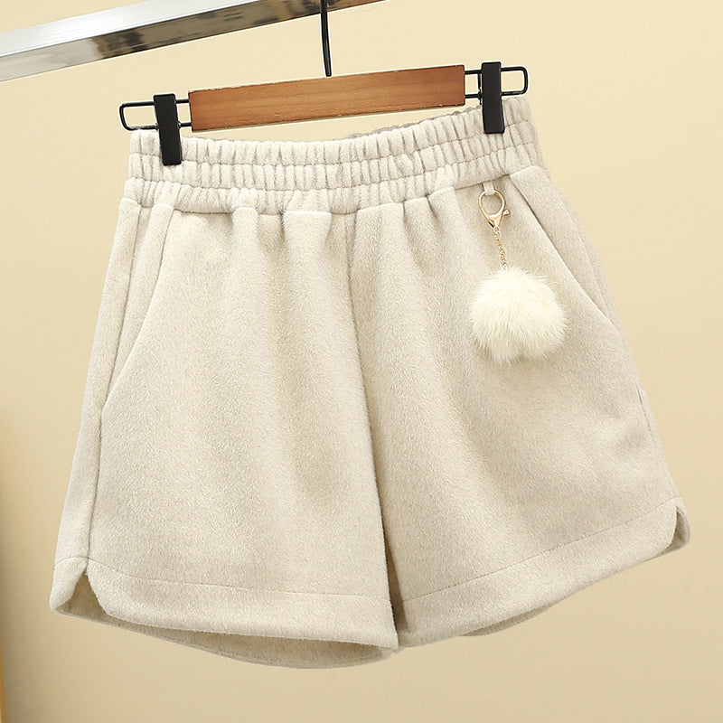 Women's Versatile Loose Thick Warm Wide-leg Pants
