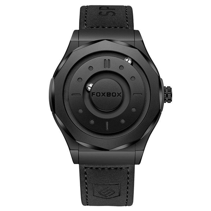 Quartz Watch With A Personalized Magnetic Ball Design