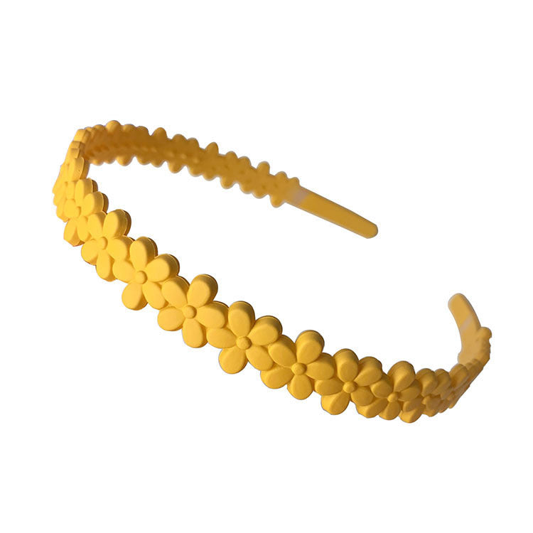 Rubber Paint Frosted Headband Candy Color Head Buckle Fixer Anti-broken Hair Accessories