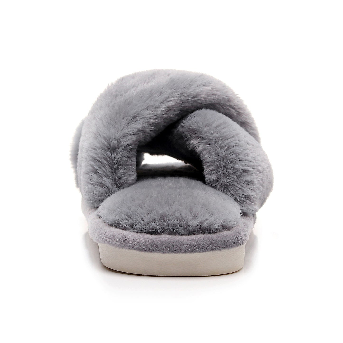 Cross Woven Woolen Slippers For Indoor Use In Winter