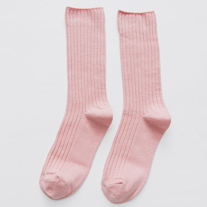 Vintage Forest Vertical Cotton College Style Socks