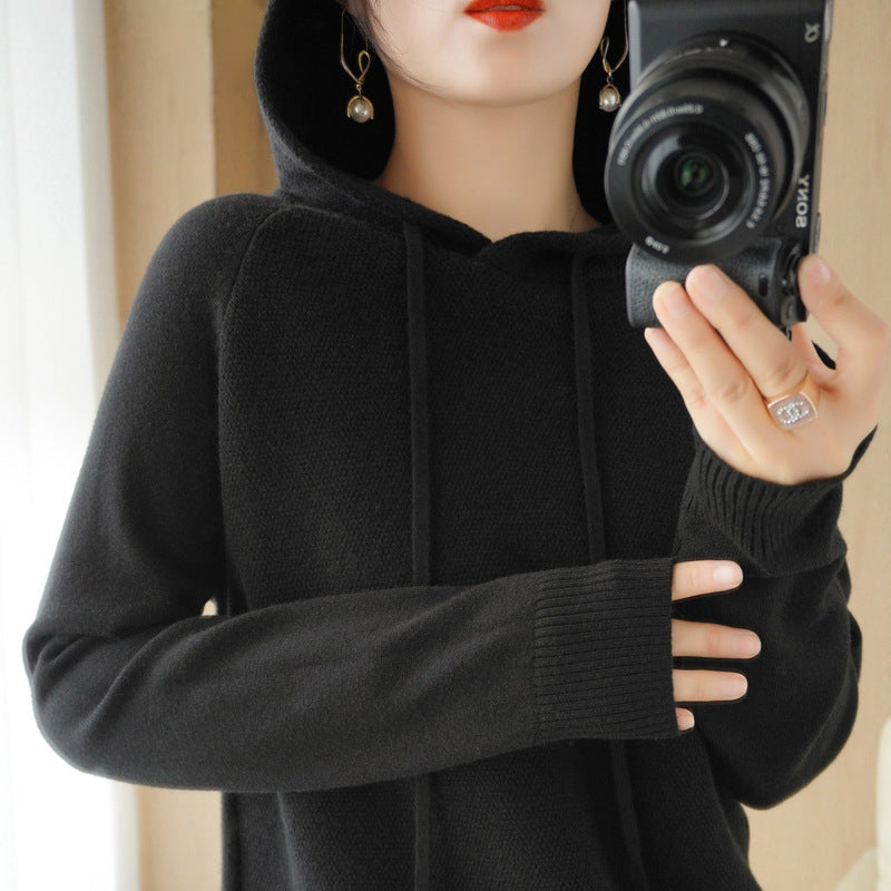 Ladies Hooded Bottoming Shirt Casual Sweatshirt
