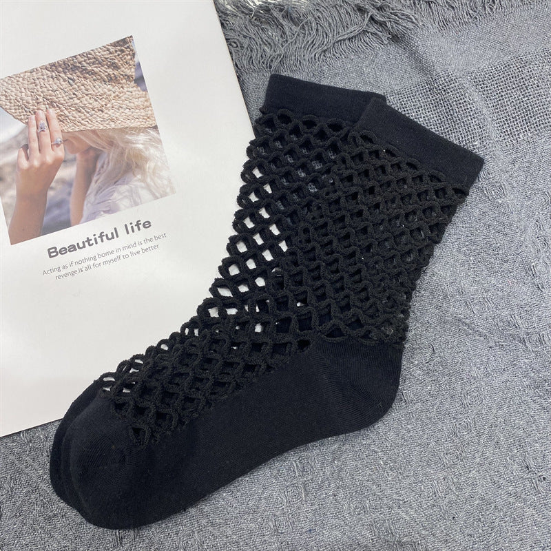 Women's Summer New Fashion Hollowed-out Mesh Hole Socks
