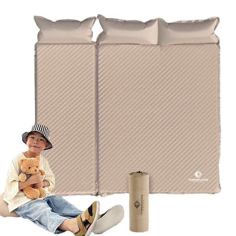 Inflatable Sponge Air Mattress Portable Outdoor Camping Sleeping Pad
