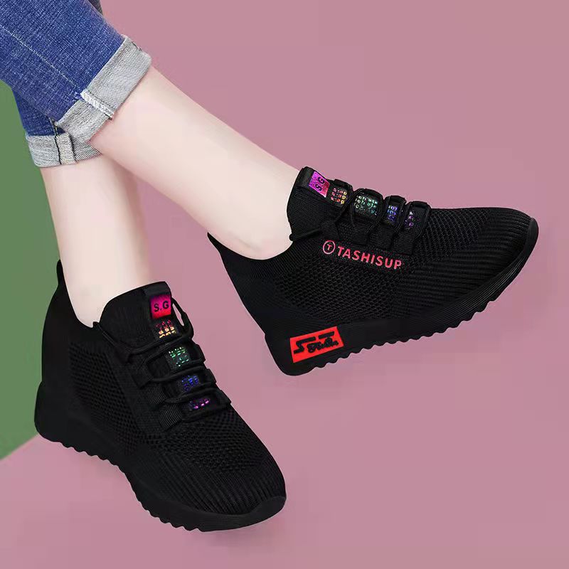 Single Cotton Casual Shoes, New High Rise Women's Fashion