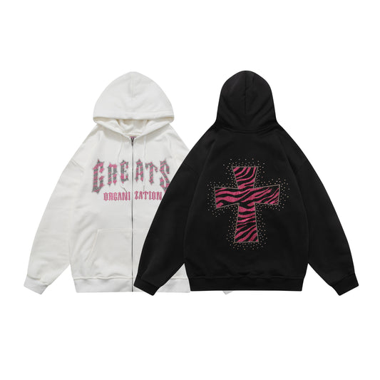 Leopard Print Hooded Loose Couple Sweatshirt