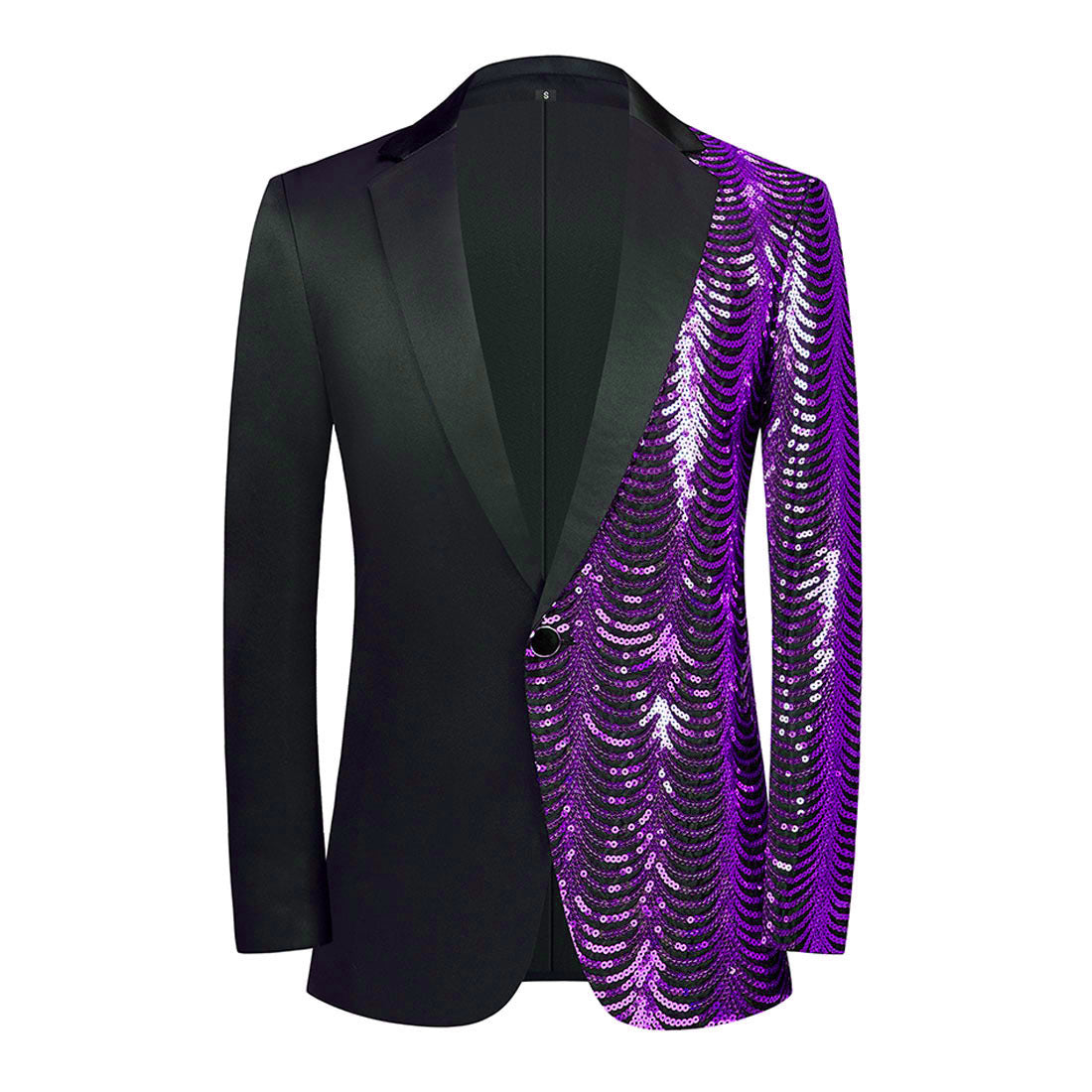Men's Wavy Sequin Shiny Casual Suit Jacket