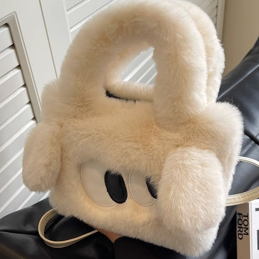 Women's Fashion Simple Plush Hand-carrying Bag