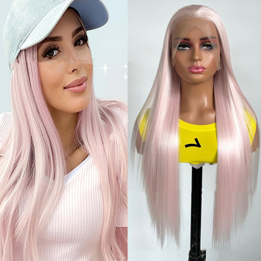 European And American Women's Pure Color All-matching Fashion Long Straight Hair Natural Wig
