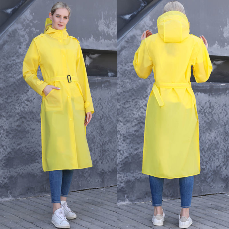 Men And Women Transparent Adult Long Outdoor Hiking Waterproof Windbreaker