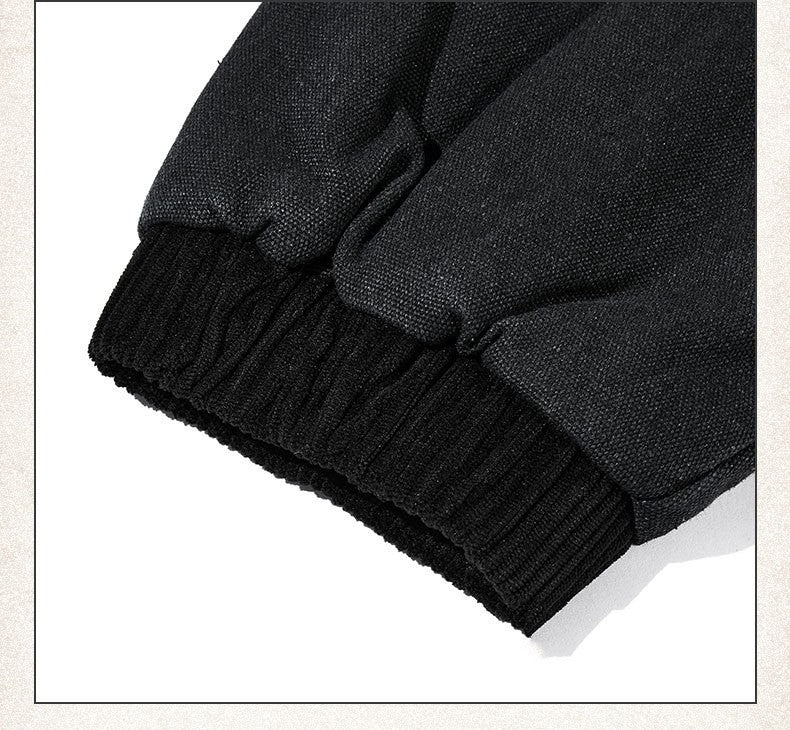 Denim Lapel Thickening Jacket Men