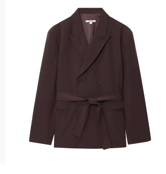 Waistband Blazer Suit Pants Suit