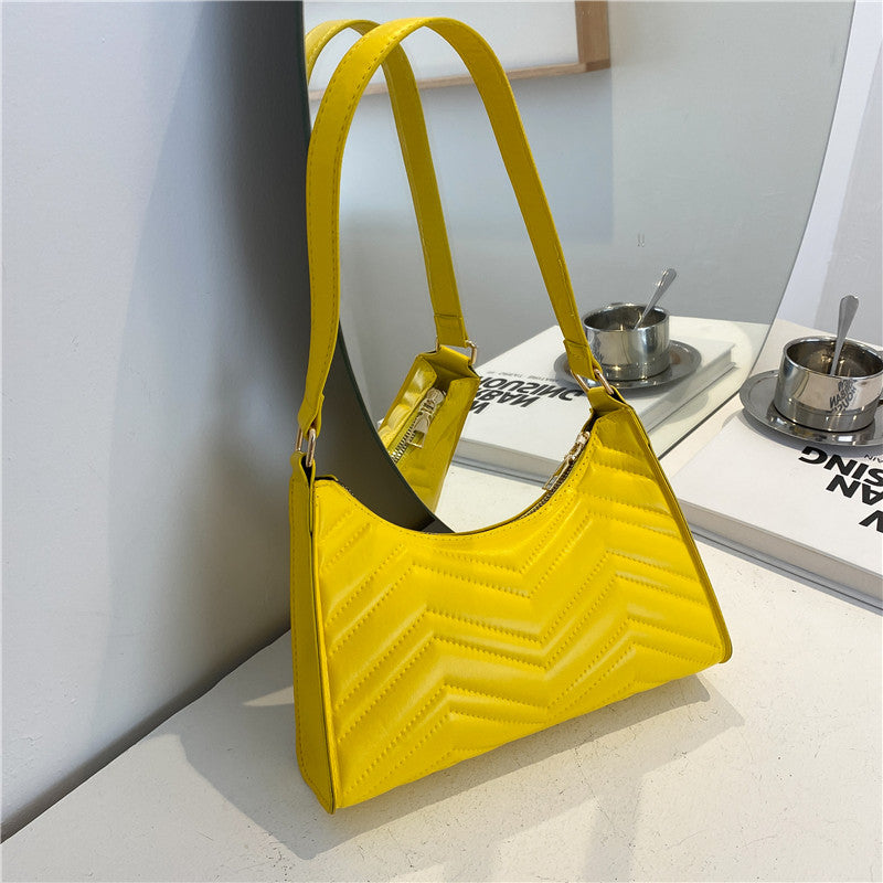 Fransk Niche-Design Rhombe Skuldertaske