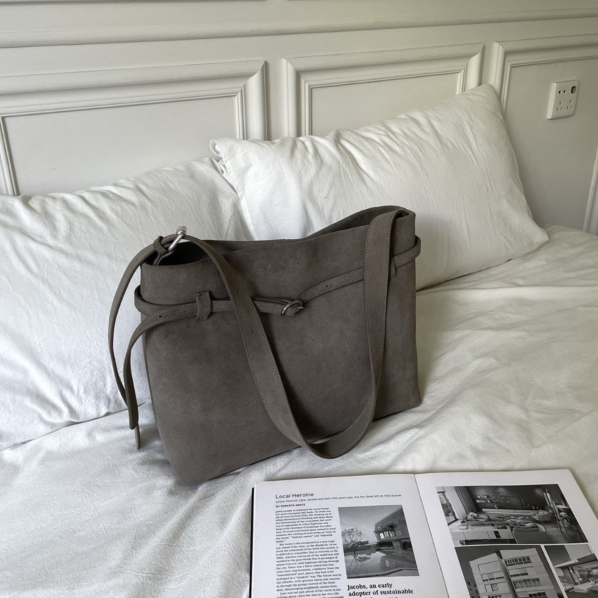 Retro Matte Large Capacity Tote Shoulder Bag