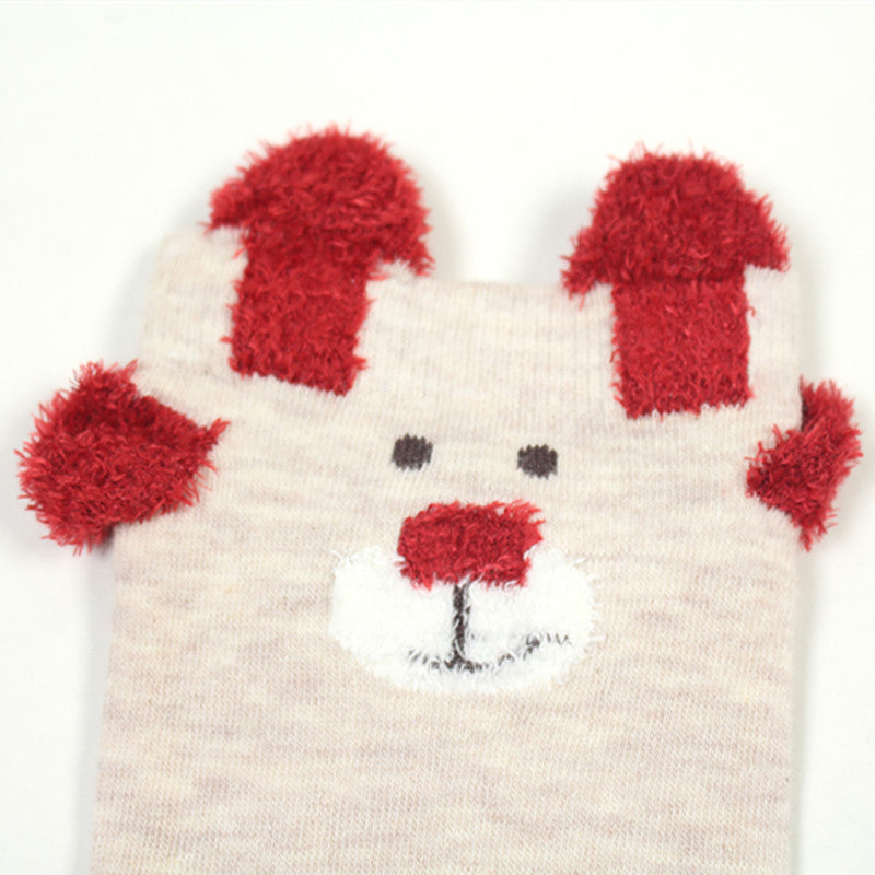 Christmas  Theme Red Natal Year Socks