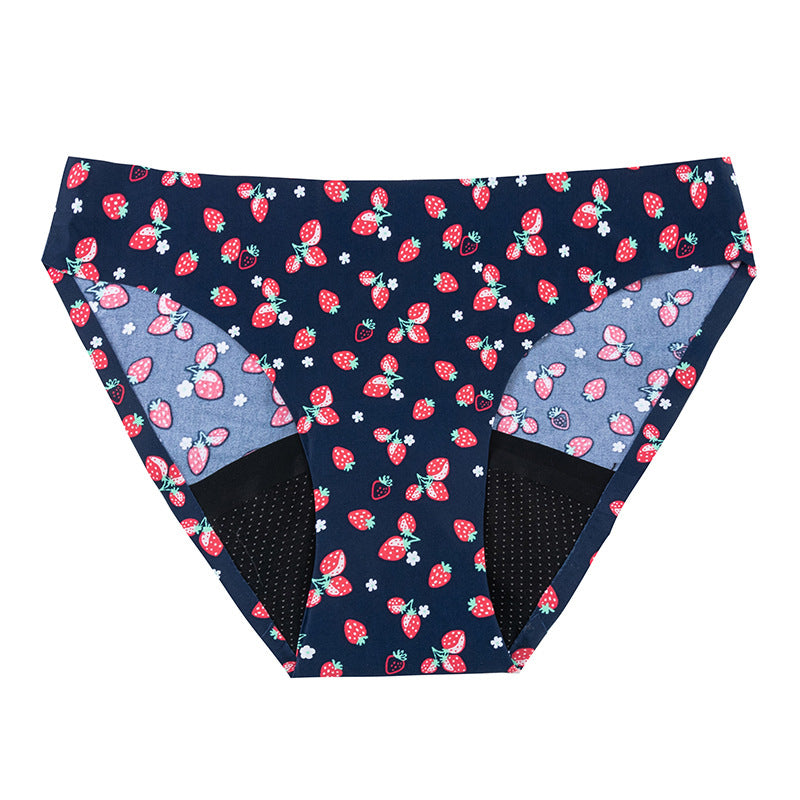 Women's Fashion Printed Seamless Washable Physiological Underwear