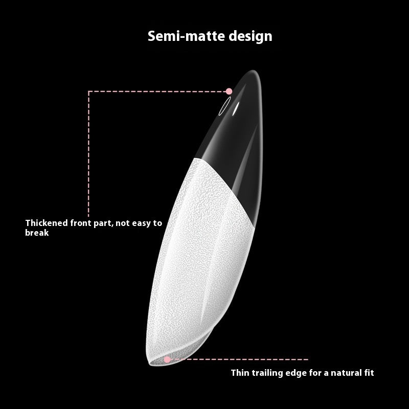 Transparent Semi-frosted Nail Tip Full Stickers Light Folding