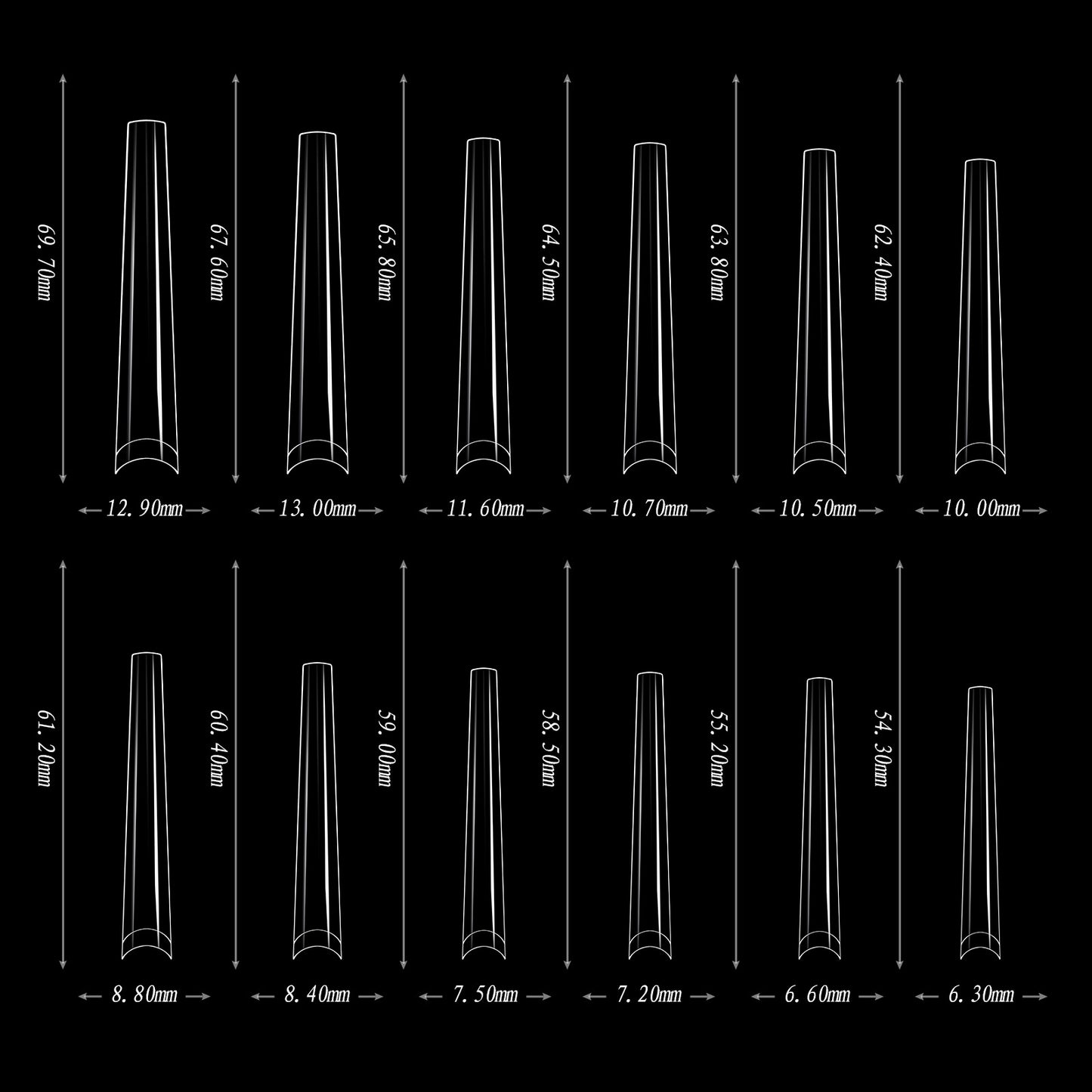 Fashionable And Personalized Extended French Nail Tips