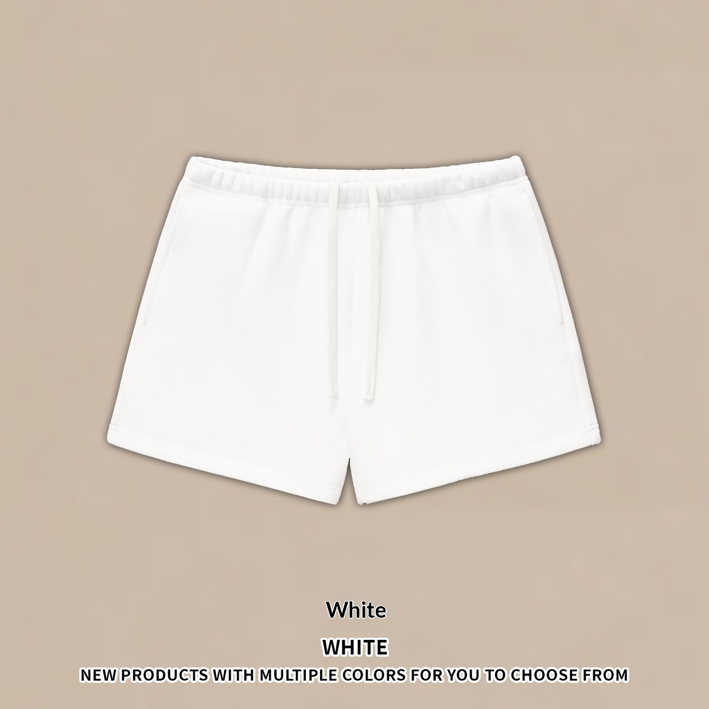 Halvhøjhalset sweatshirt- og shorts-sæt i amerikansk fleece