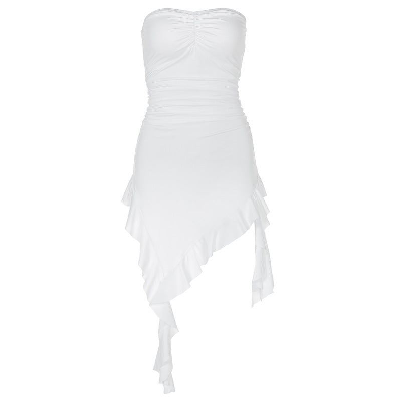 Womens Stylish Figure-hugging Off-shoulder Tube Dress