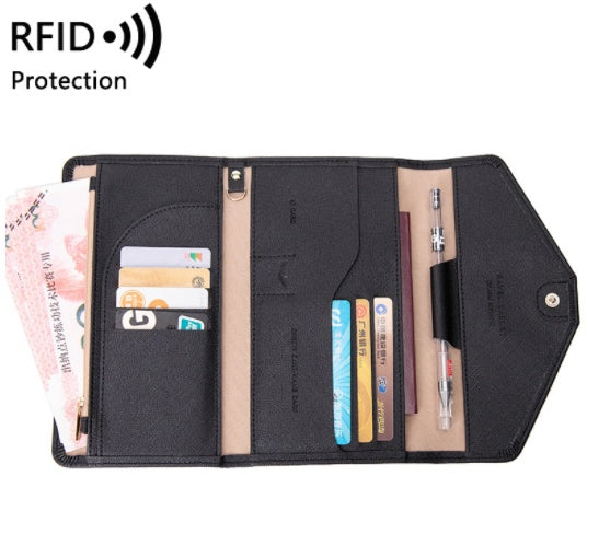 RFID Multi-function Air Ticket Certificate Bag Male And Female Passport Holder