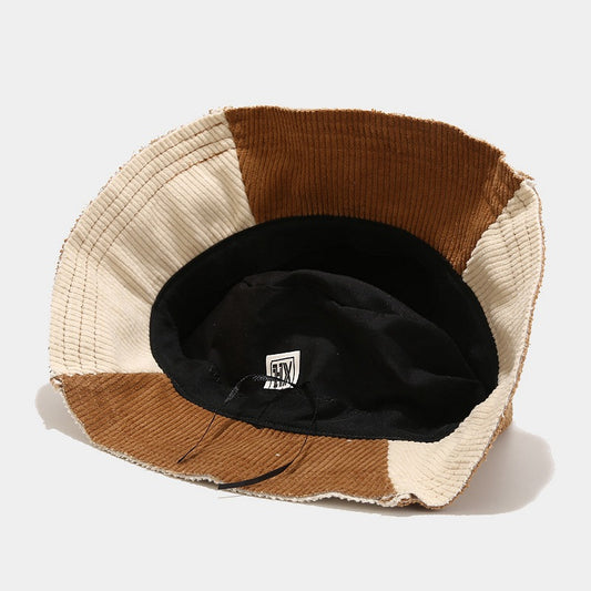 Korean Version Patchwork Color Corduroy Fisherman's