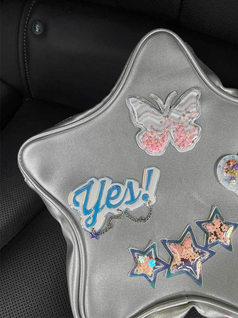 Laser XINGX Five-pointed Star Shiny Letter Love Messenger Bag