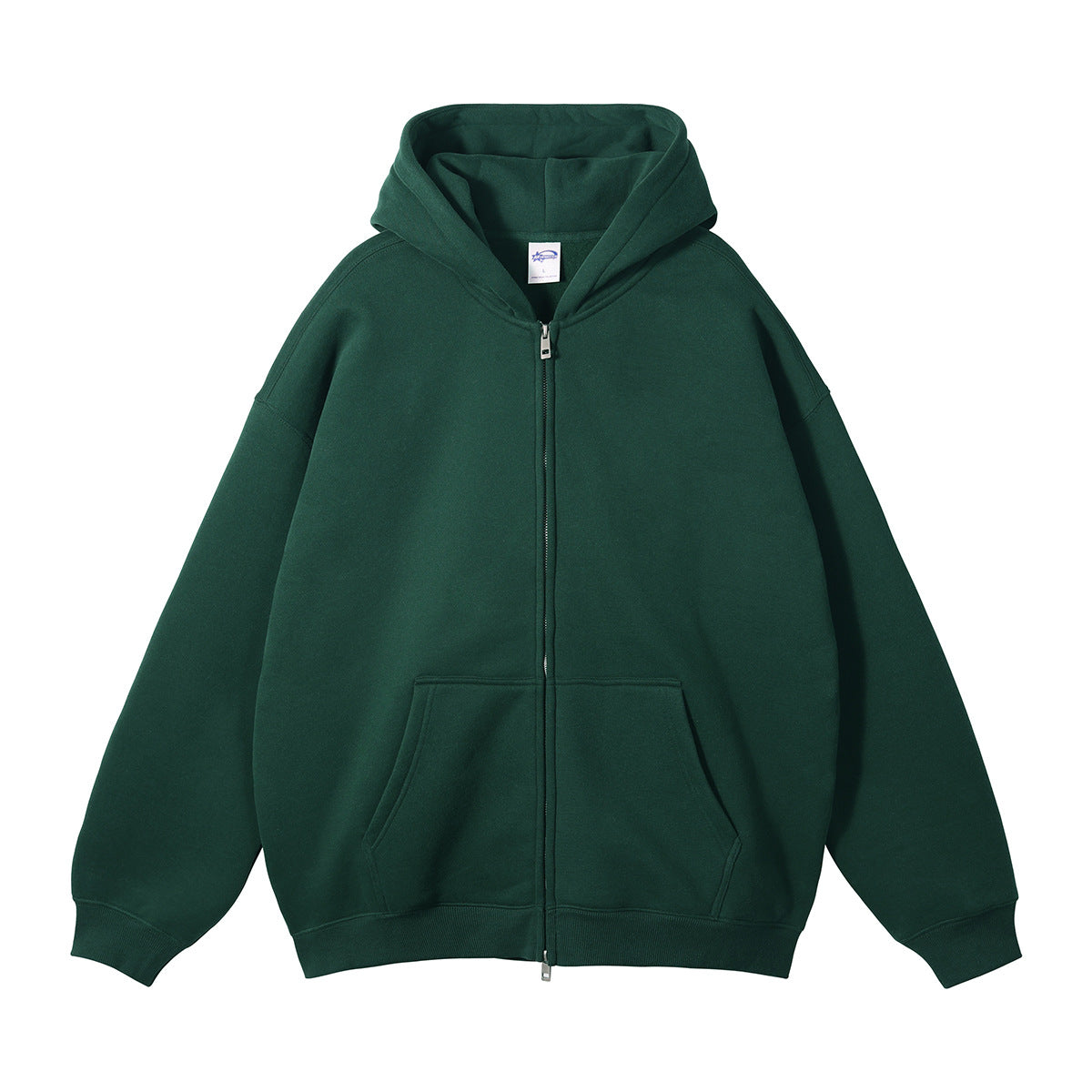 Fleece-lined Thickened American Zipper Men's Sweater And Pants