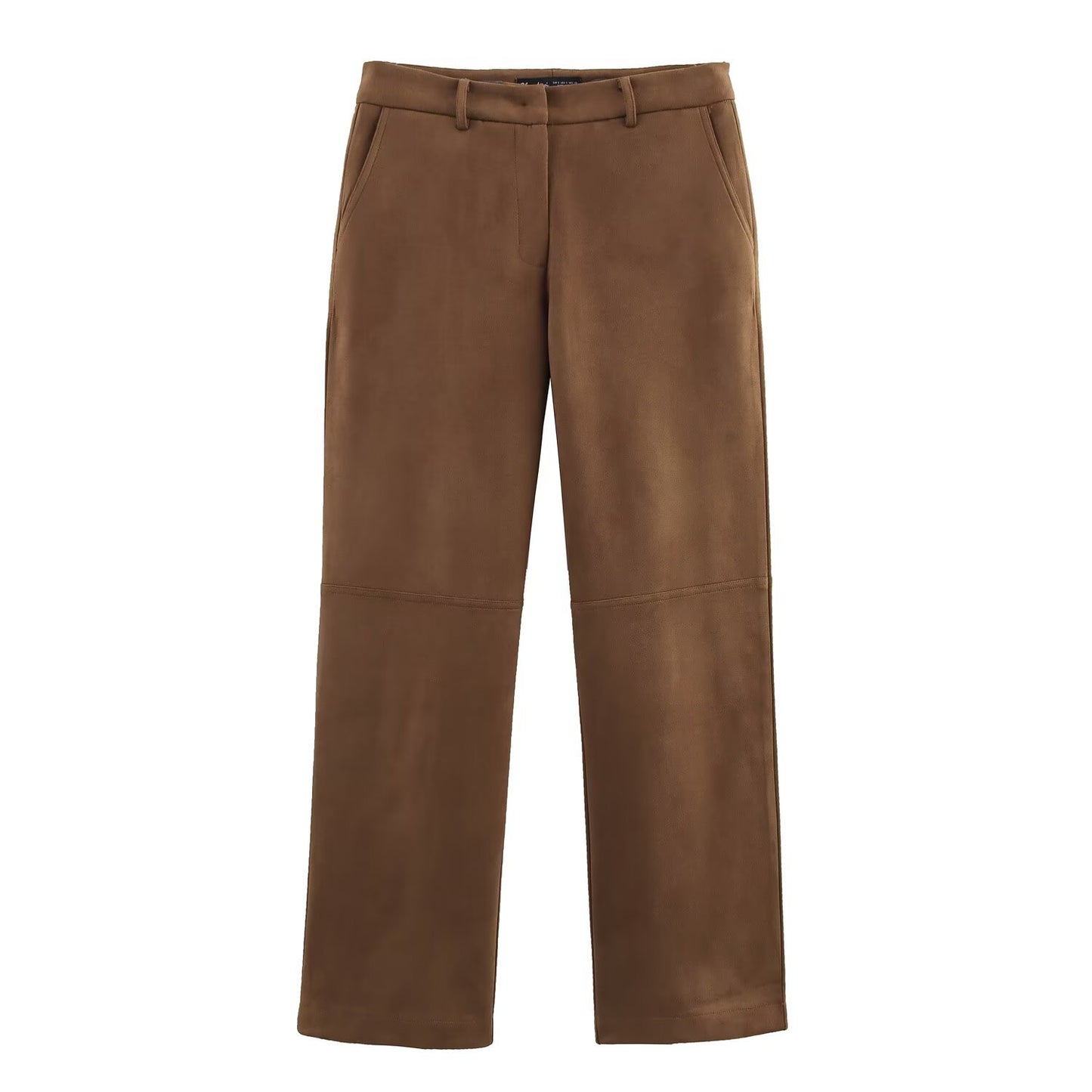 European And American Style Suede Blazer Straight-leg Pants Suit Female B482241