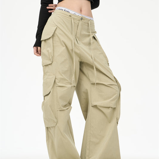 Amerikanske Multi-lomme Wide-leg Overalls