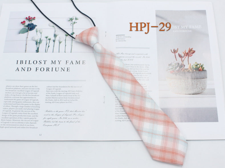 Japanese College Jk Plaid Tie Free Style