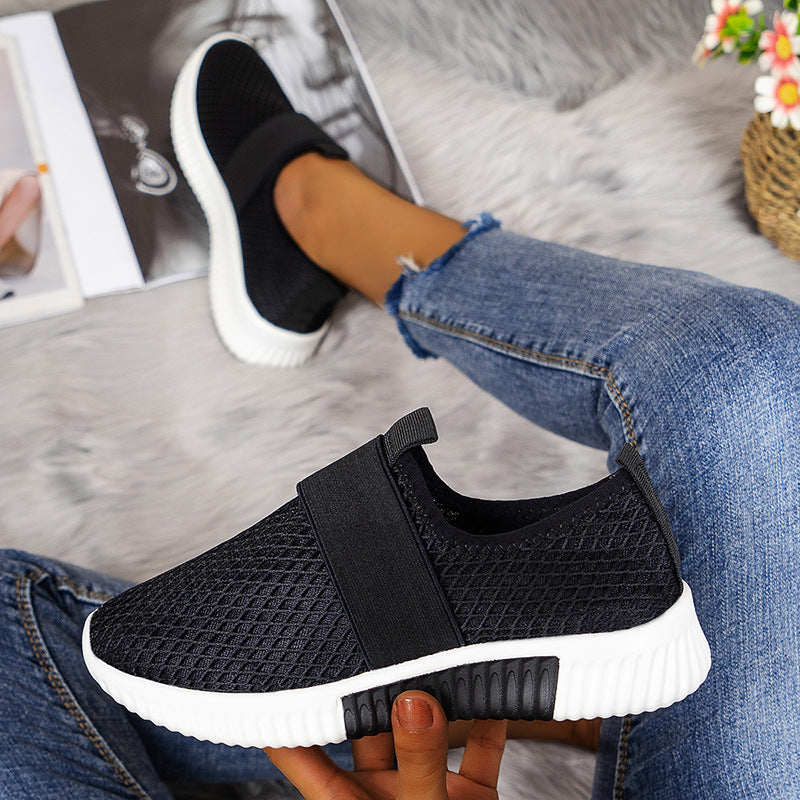 Lightweight Flying Mesh Round Toe Casual Women's Single Shoes