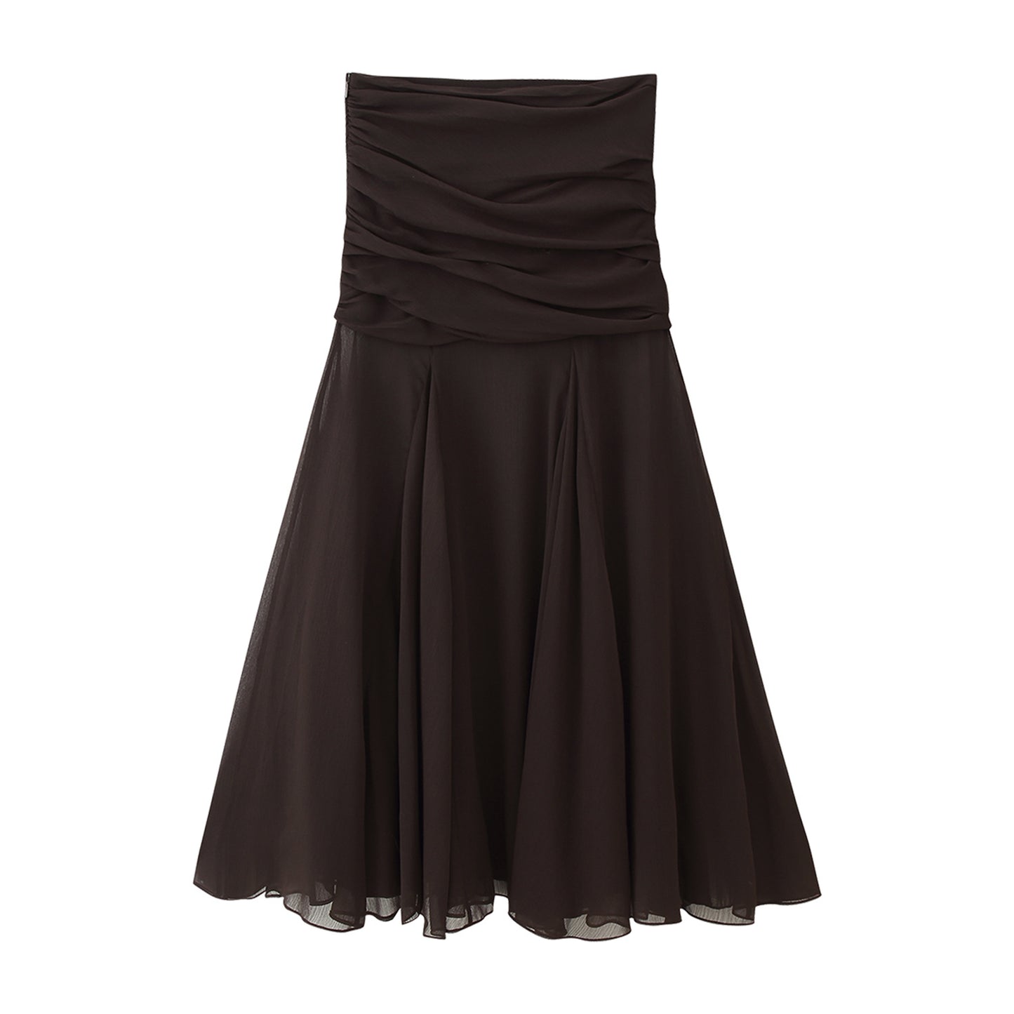 Summer Translucent Pleated Skirt