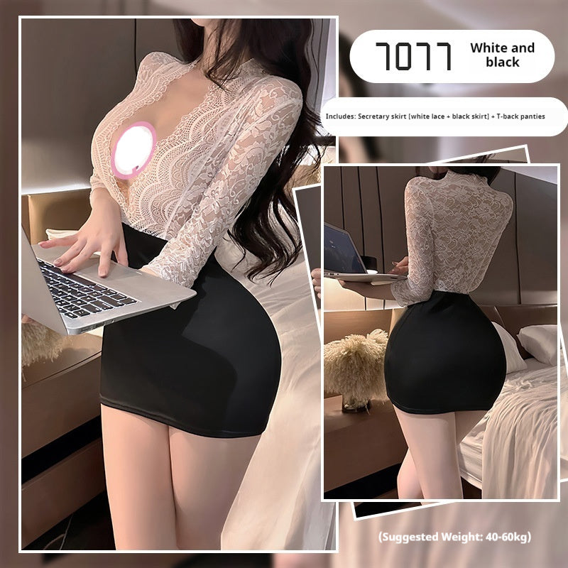 Womens Casual, Versatile, And Sexy Lace Bodycon Skirt