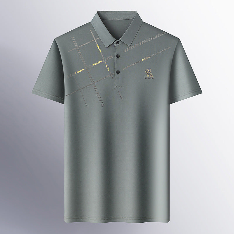Business Casual Revers T-shirt Tynd til Midaldrende Mænd