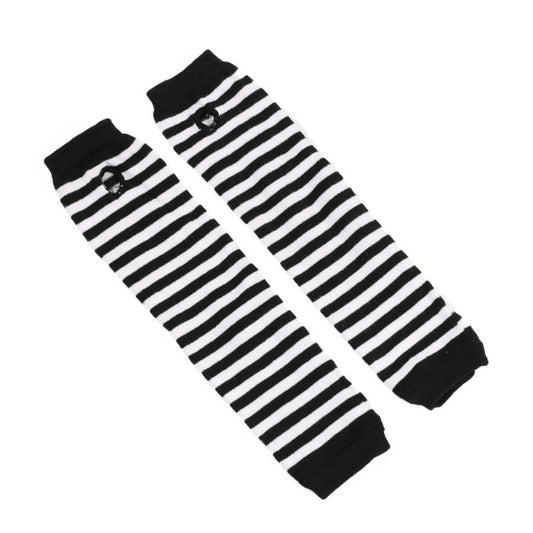 Women Fashion Lady Striped Elbow Gloves Warmer Knitted Long