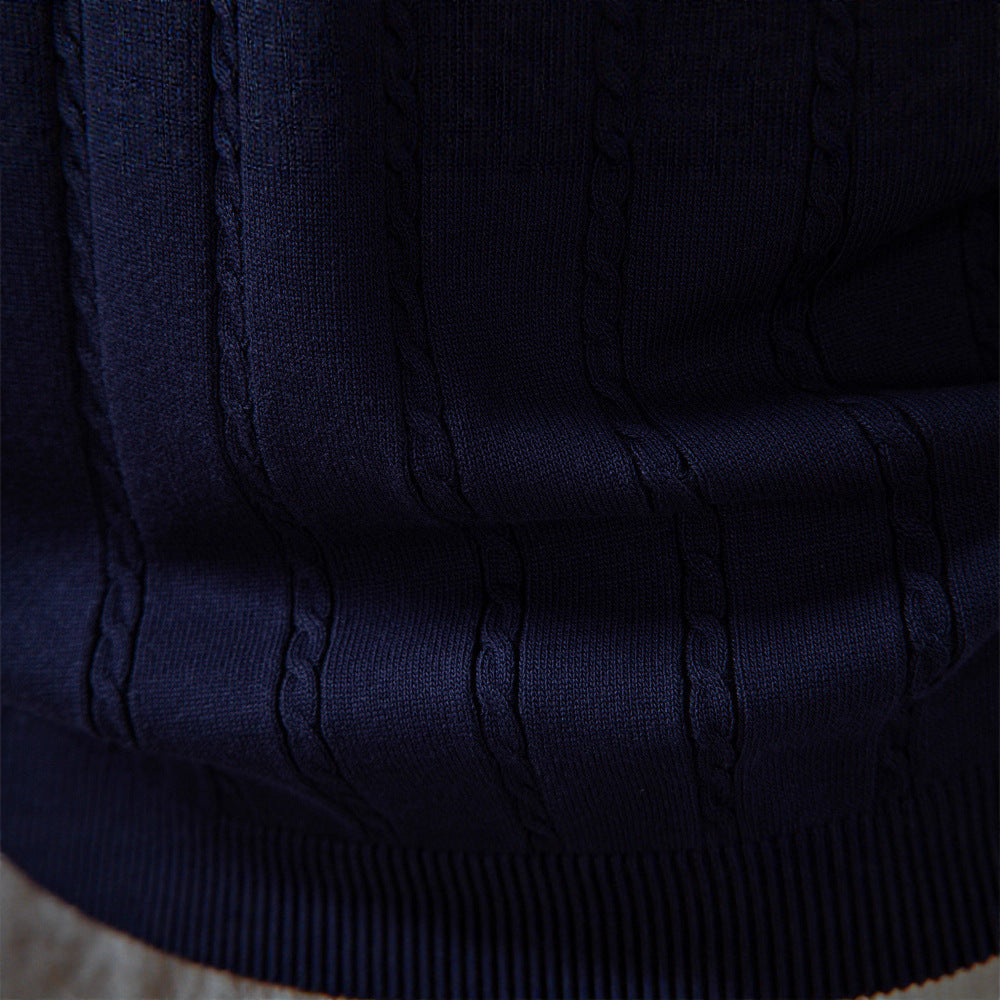European Size V-neck Twist Sweater Vest Men's Business Sweater Waistcoat