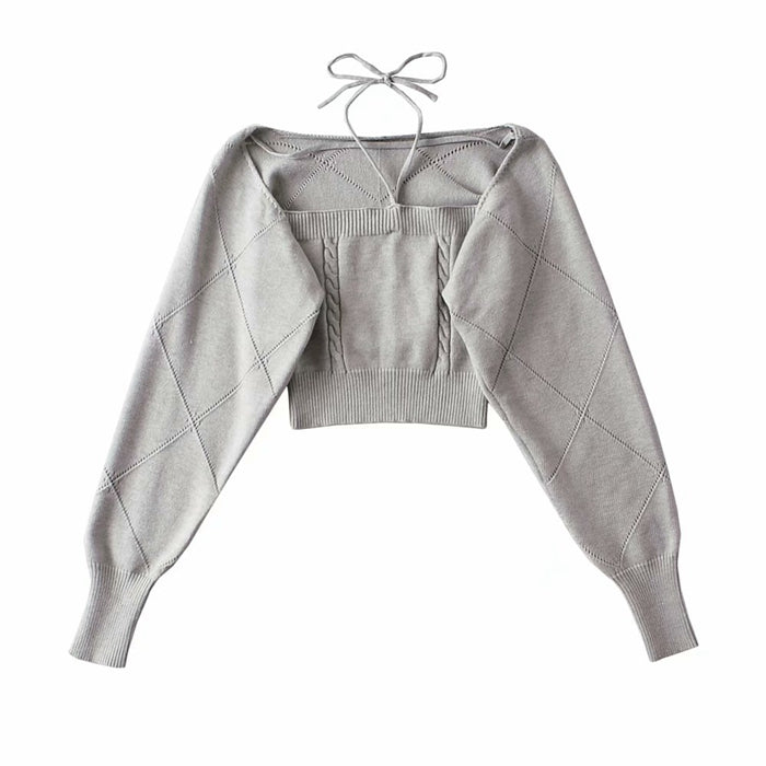 Hot Girl Design Knitted Slim High Waist Short Small Sling