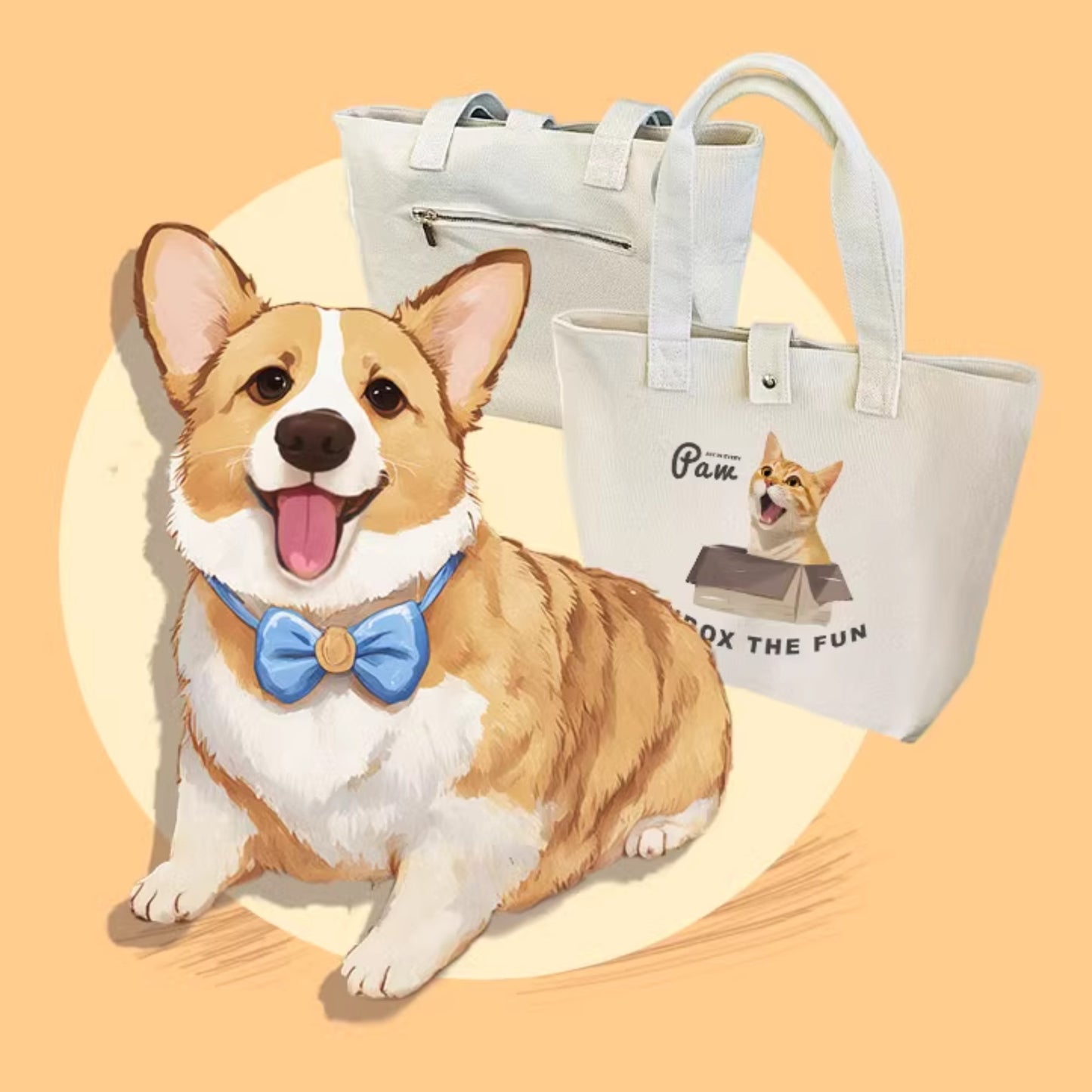 Pet Custom Canvas Bag Pure Cotton