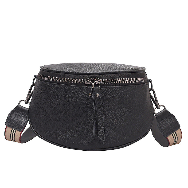 Women's Fashion Leather One-shoulder Cross-body Small Chest Bag