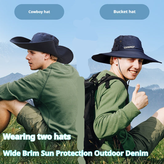 Outdoor Sun Protection Fishing Hat For Men And Women With Wide Brim In Summer